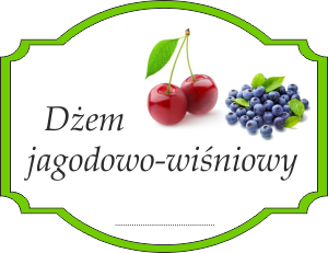 Naklejka na jagodowo-wiśniowy dżem
