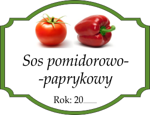 Naklejka na sos pomidorowo-paprykowy