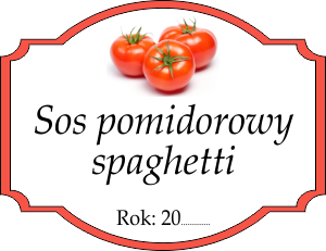 Naklejka na pomidorowy sos spaghetti