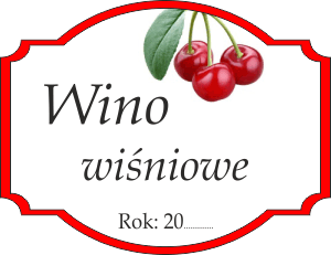 Naklejka na wiśniowe wino