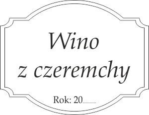 Etykieta na wino czeremchowe