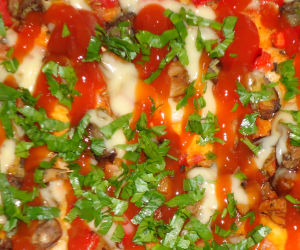 Pizza ze świeżymi grzybami