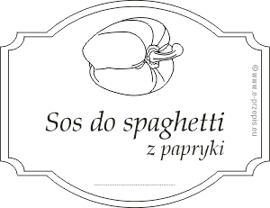 Sos do spaghetti z papryki etykieta